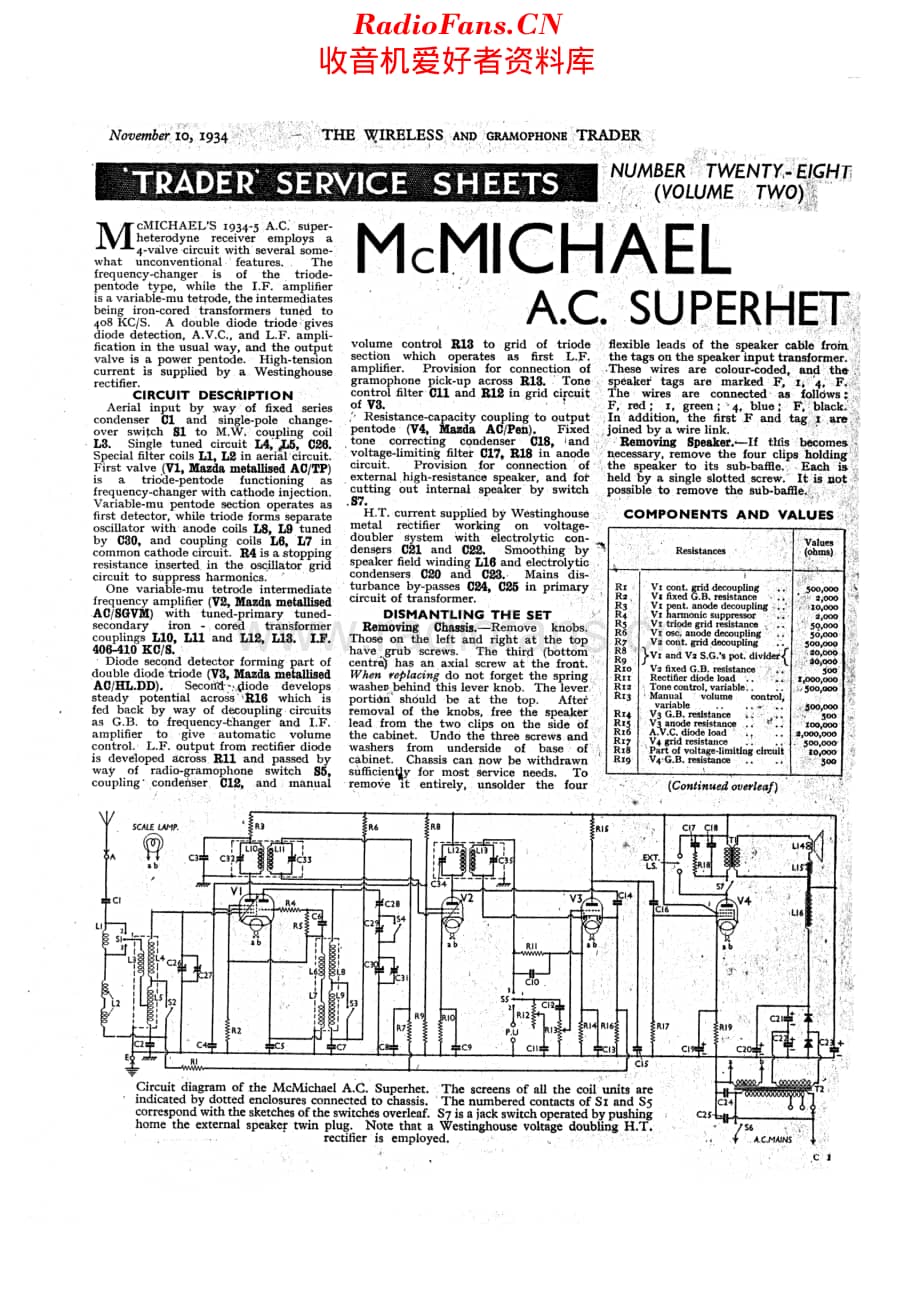 McMichael_SuperhetAC 维修电路原理图.pdf_第1页