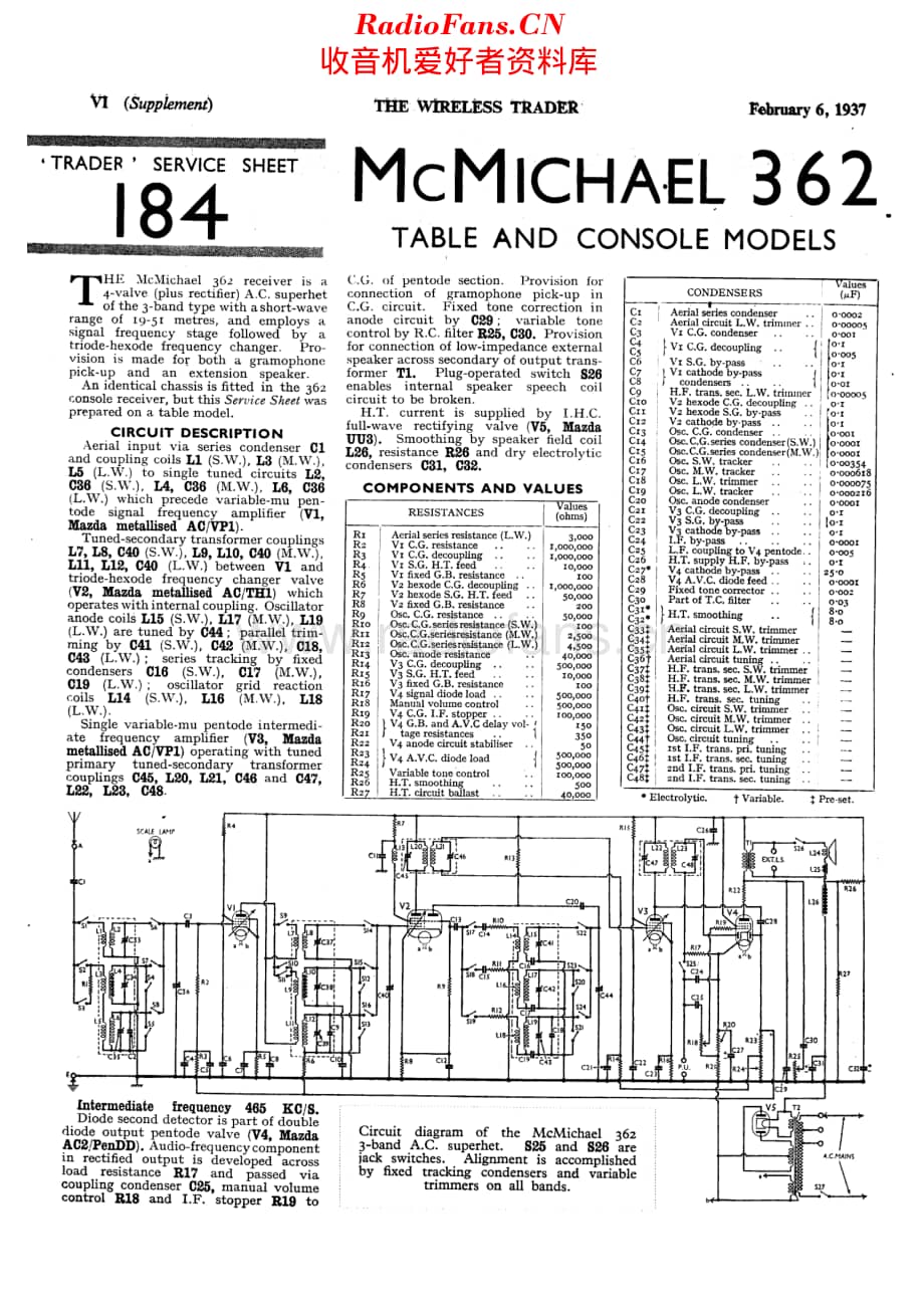 McMichael_362 维修电路原理图.pdf_第1页