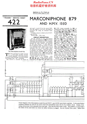 Marconiphone_879 维修电路原理图.pdf