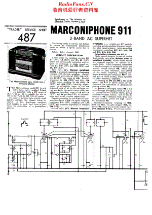 Marconiphone_911 维修电路原理图.pdf