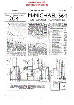 McMichael_364 维修电路原理图.pdf