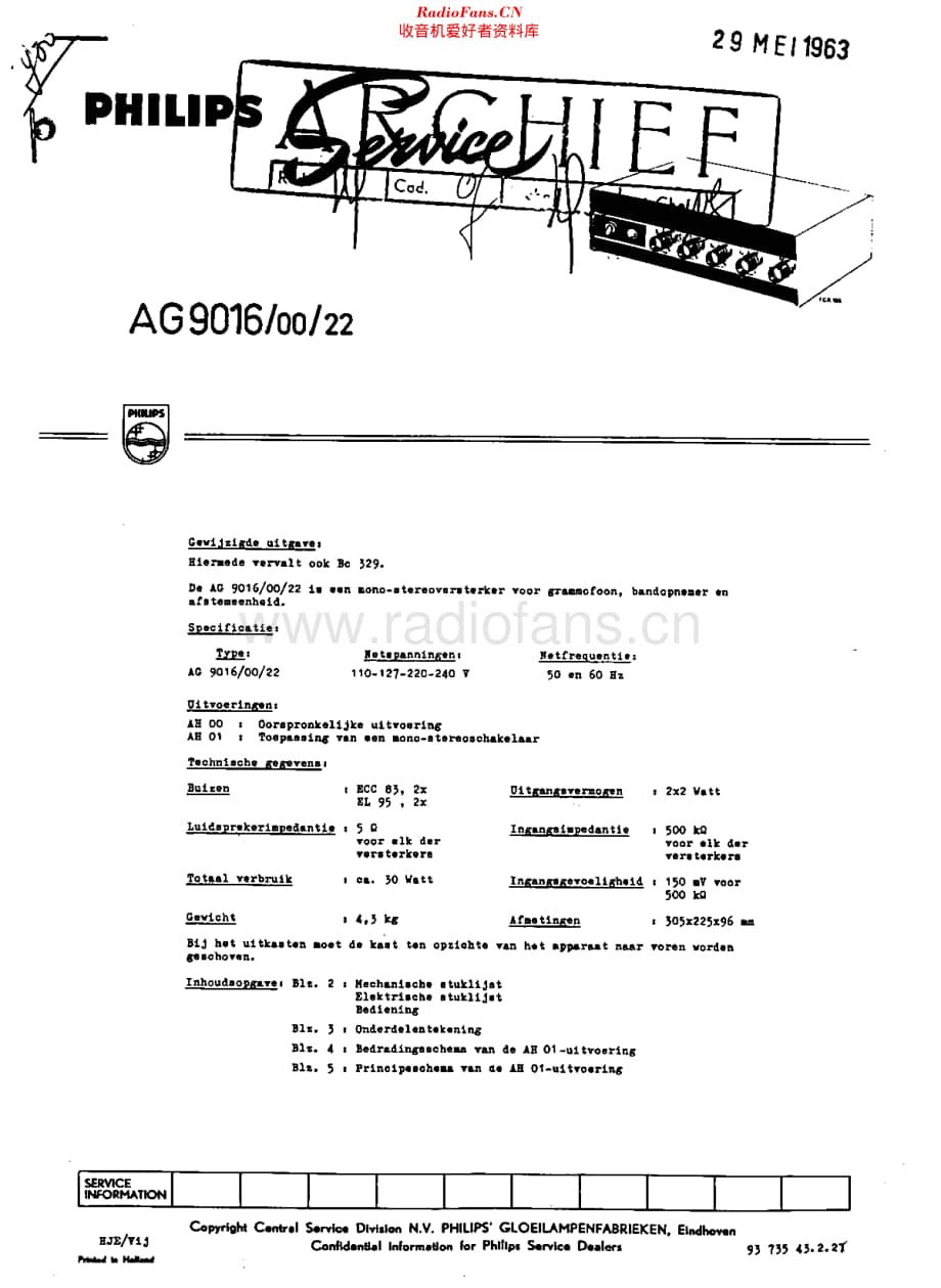 Philips_AG9016 维修电路原理图.pdf_第1页