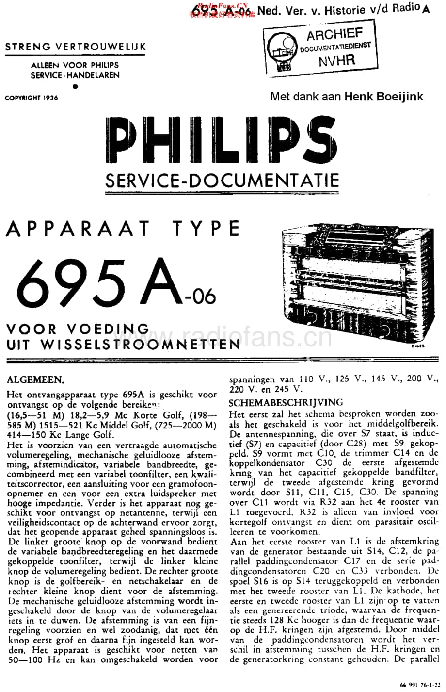 Philips_695A 维修电路原理图.pdf_第1页