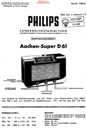 Philips_D61维修电路原理图.pdf