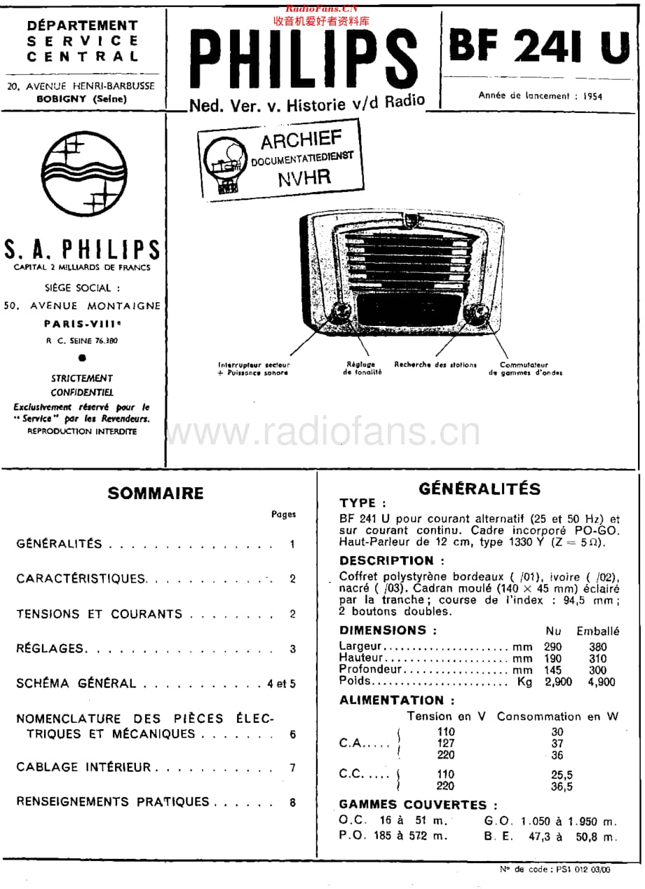 Philips_BF241U 维修电路原理图.pdf_第1页