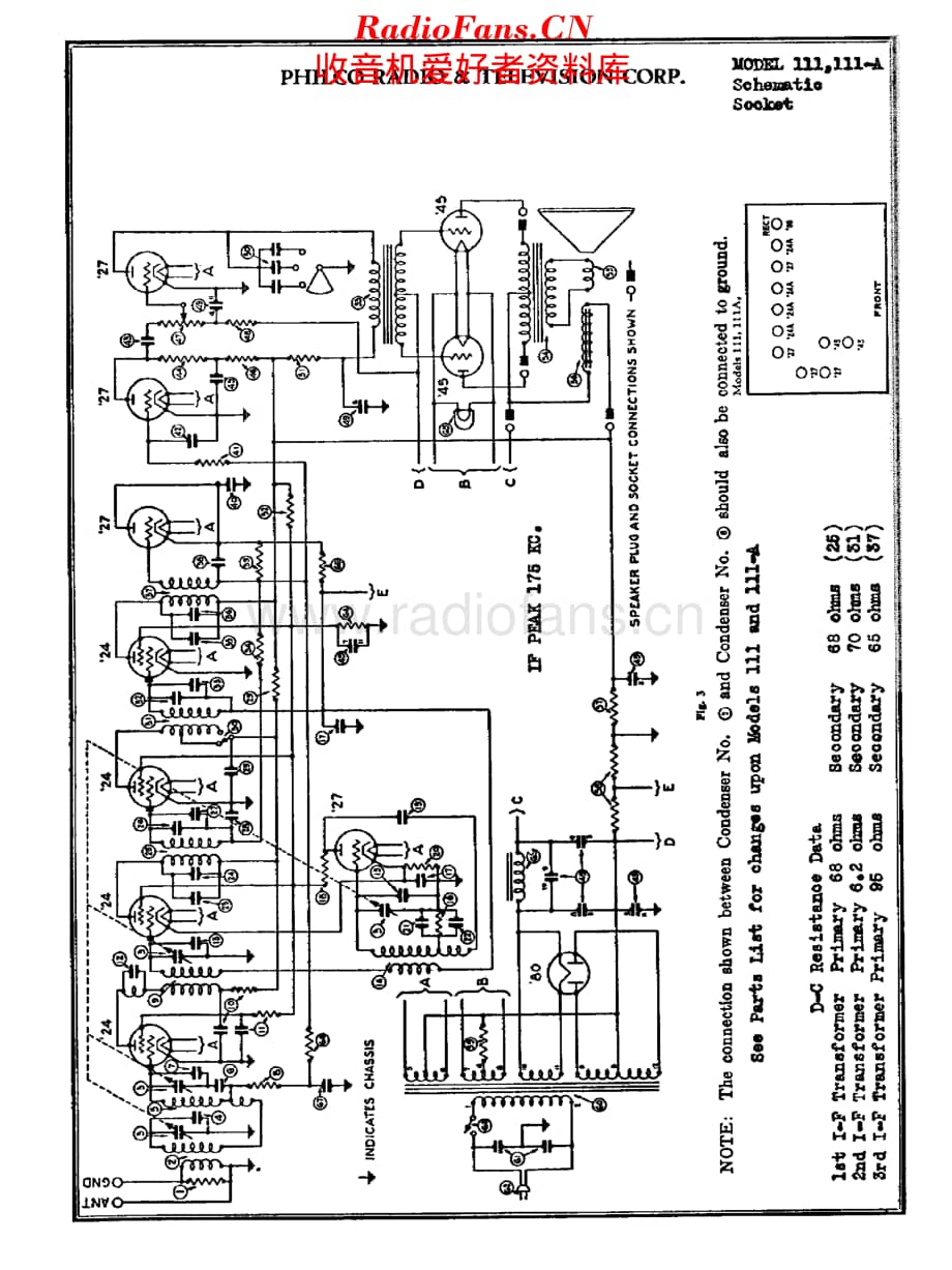 Philco_111 维修电路原理图.pdf_第2页