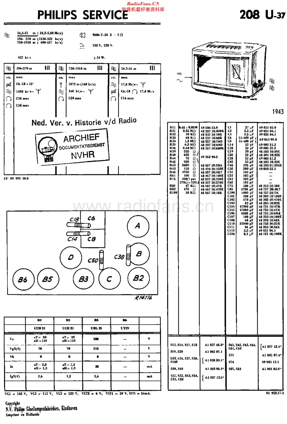Philips_208U-37 维修电路原理图.pdf_第1页