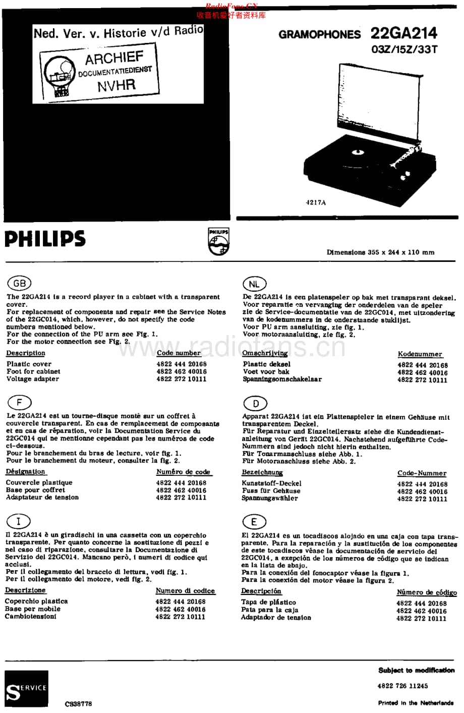 Philips_22GA214 维修电路原理图.pdf_第1页
