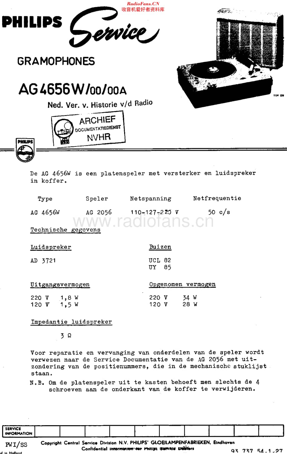 Philips_AG4656 维修电路原理图.pdf_第1页