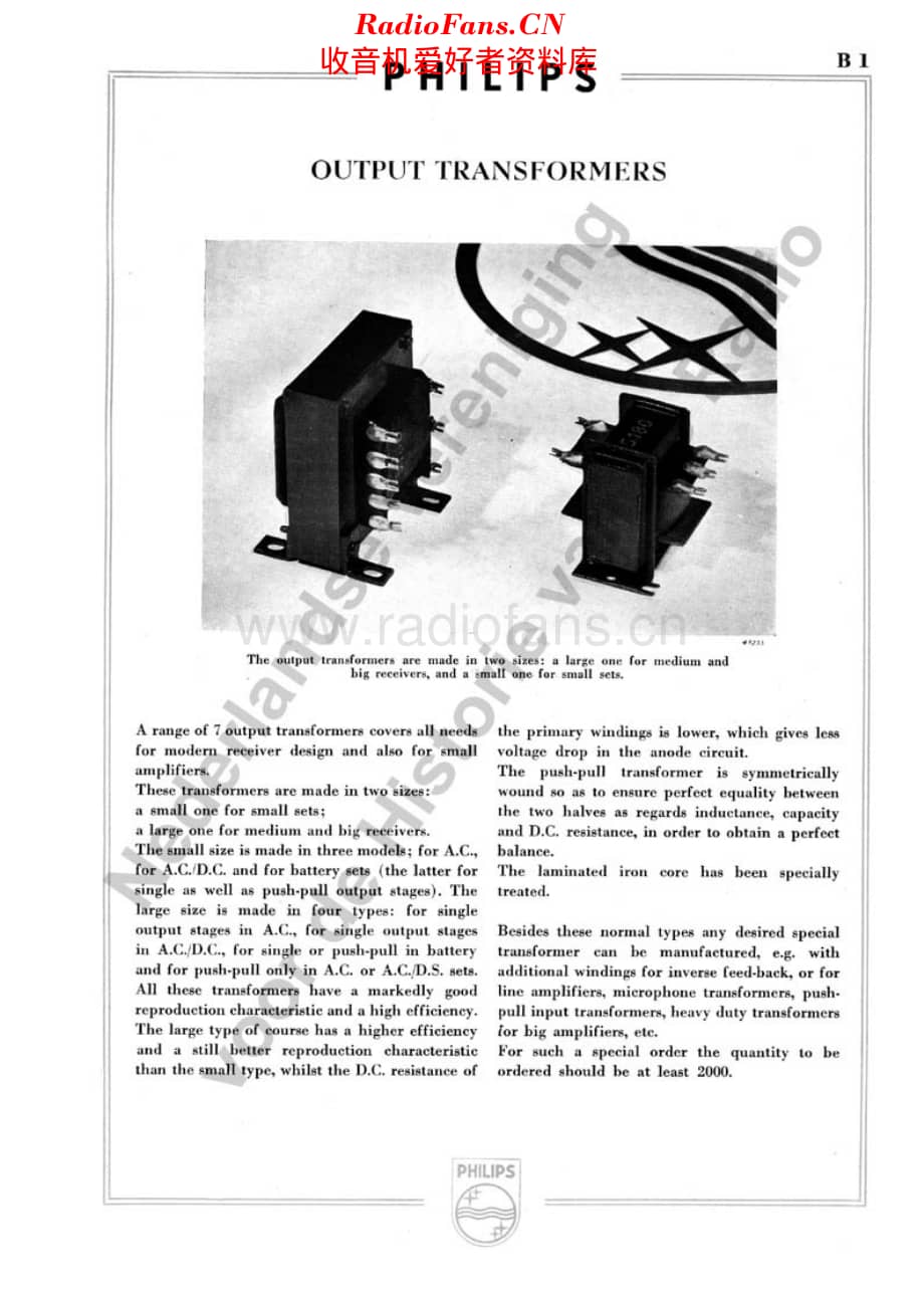 Philips_Luidsprekertrafos63维修电路原理图.pdf_第1页
