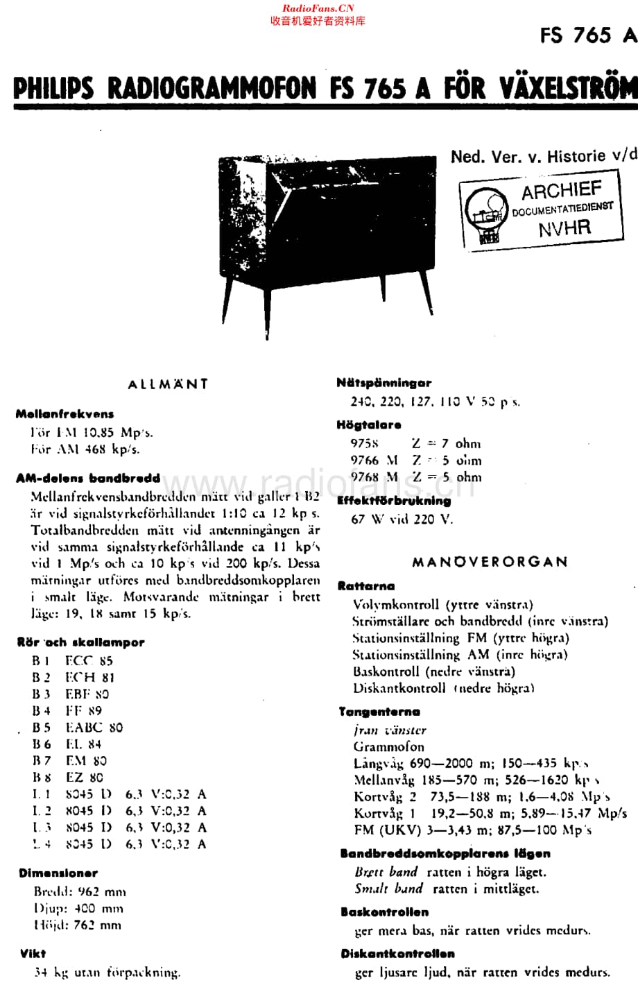 Philips_FS765A维修电路原理图.pdf_第1页