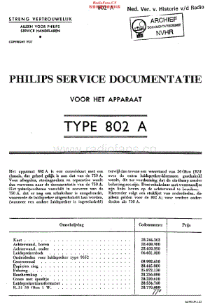 Philips_802A 维修电路原理图.pdf
