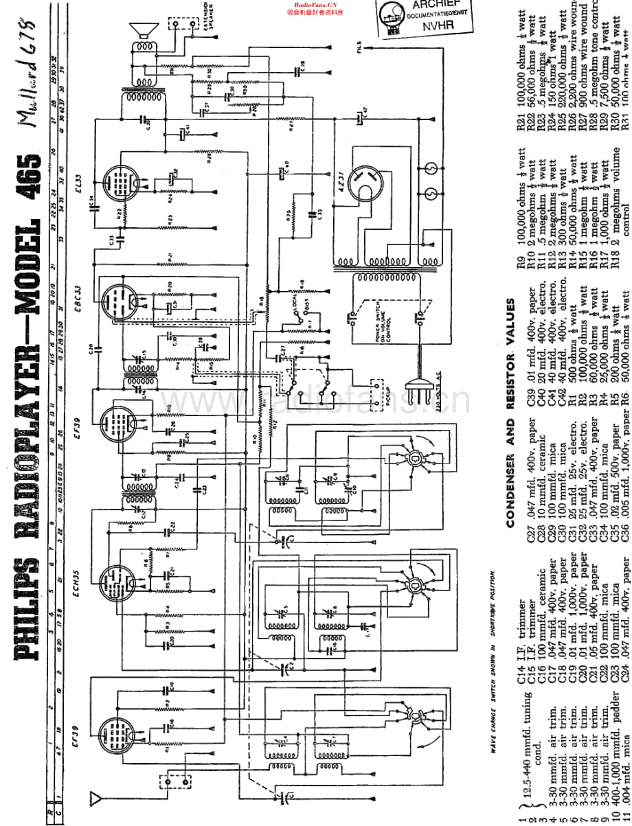 Philips_465 维修电路原理图.pdf_第1页