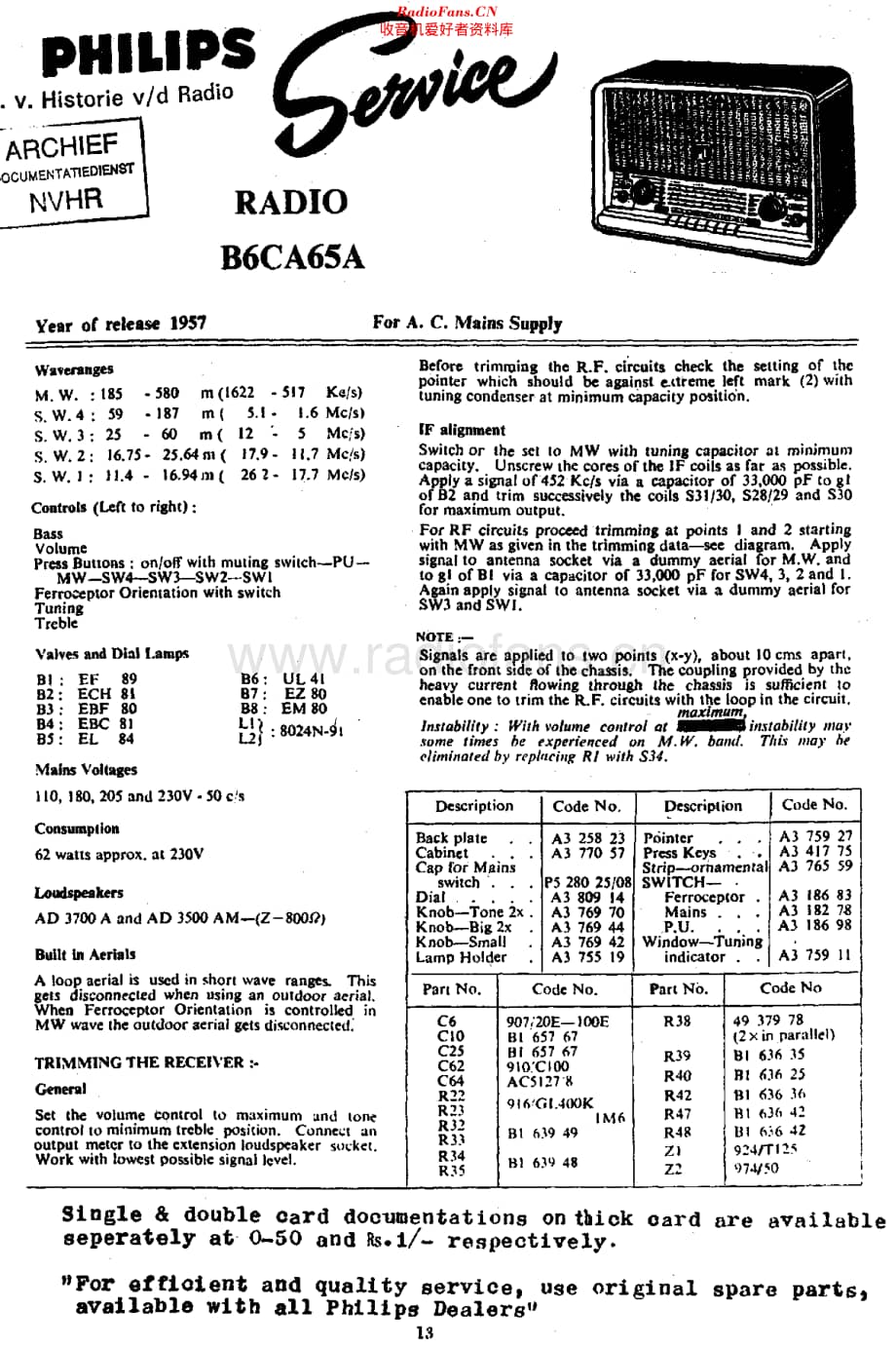 Philips_B6CA65A 维修电路原理图.pdf_第1页