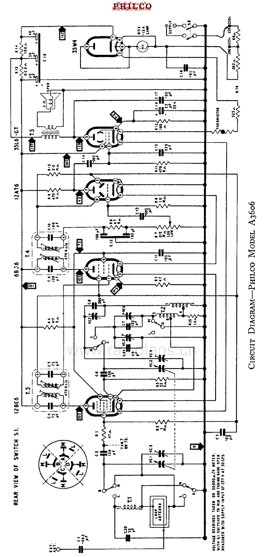 Philco_A3606 维修电路原理图.pdf_第2页
