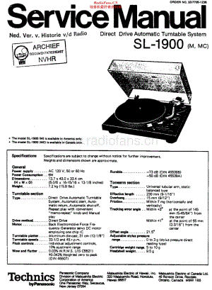 Panasonic_SL1900 维修电路原理图.pdf