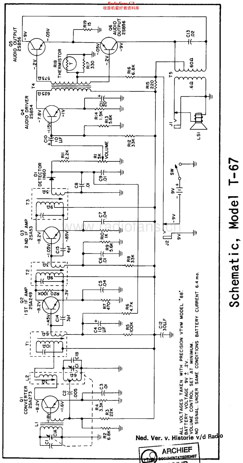Philco_T67 维修电路原理图.pdf_第1页