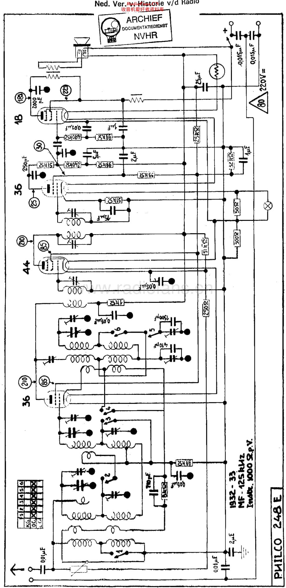 Philco_238E 维修电路原理图.pdf_第1页