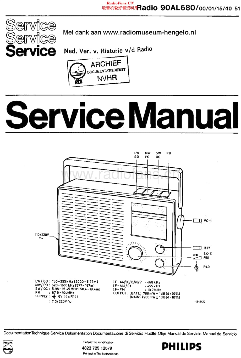 Philips_90AL680 维修电路原理图.pdf_第1页