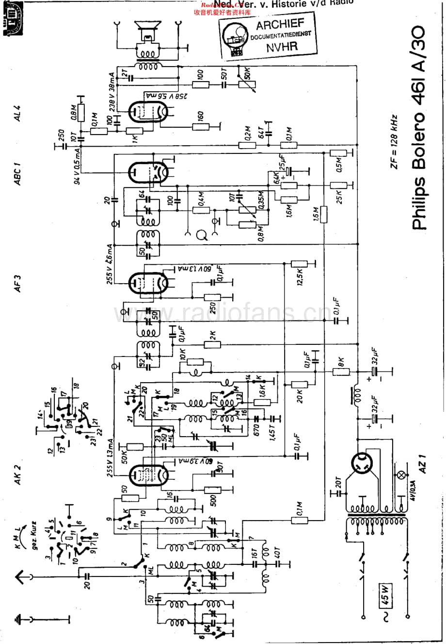 Philips_461A-30 维修电路原理图.pdf_第1页
