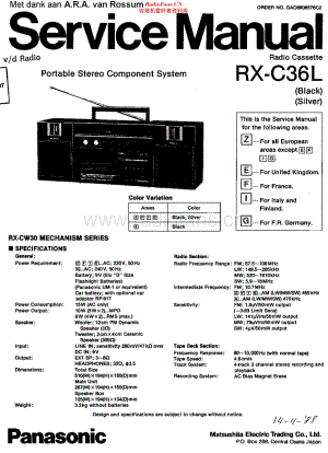 Panasonic_RXC36L 维修电路原理图.pdf
