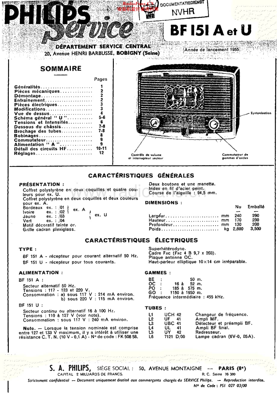 Philips_BF151A 维修电路原理图.pdf_第1页