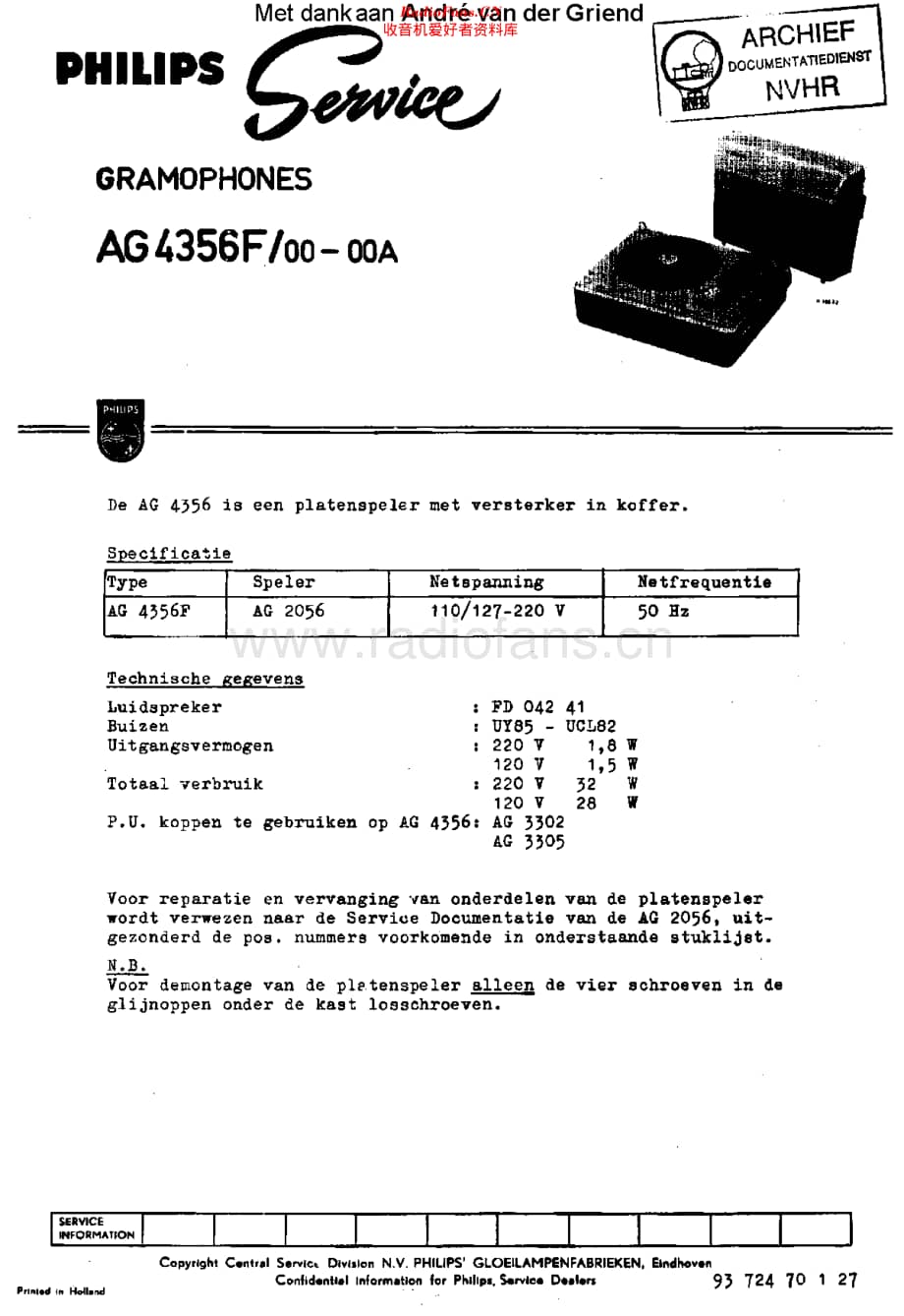 Philips_AG4356 维修电路原理图.pdf_第1页