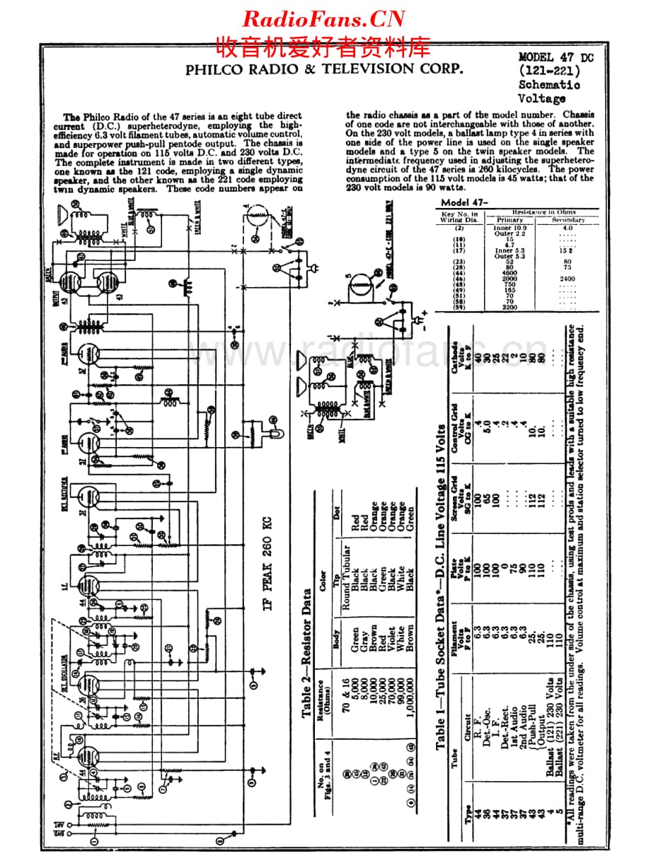 Philco_47 维修电路原理图.pdf_第2页