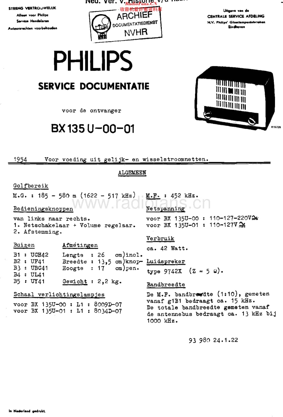 Philips_BX135U 维修电路原理图.pdf_第1页
