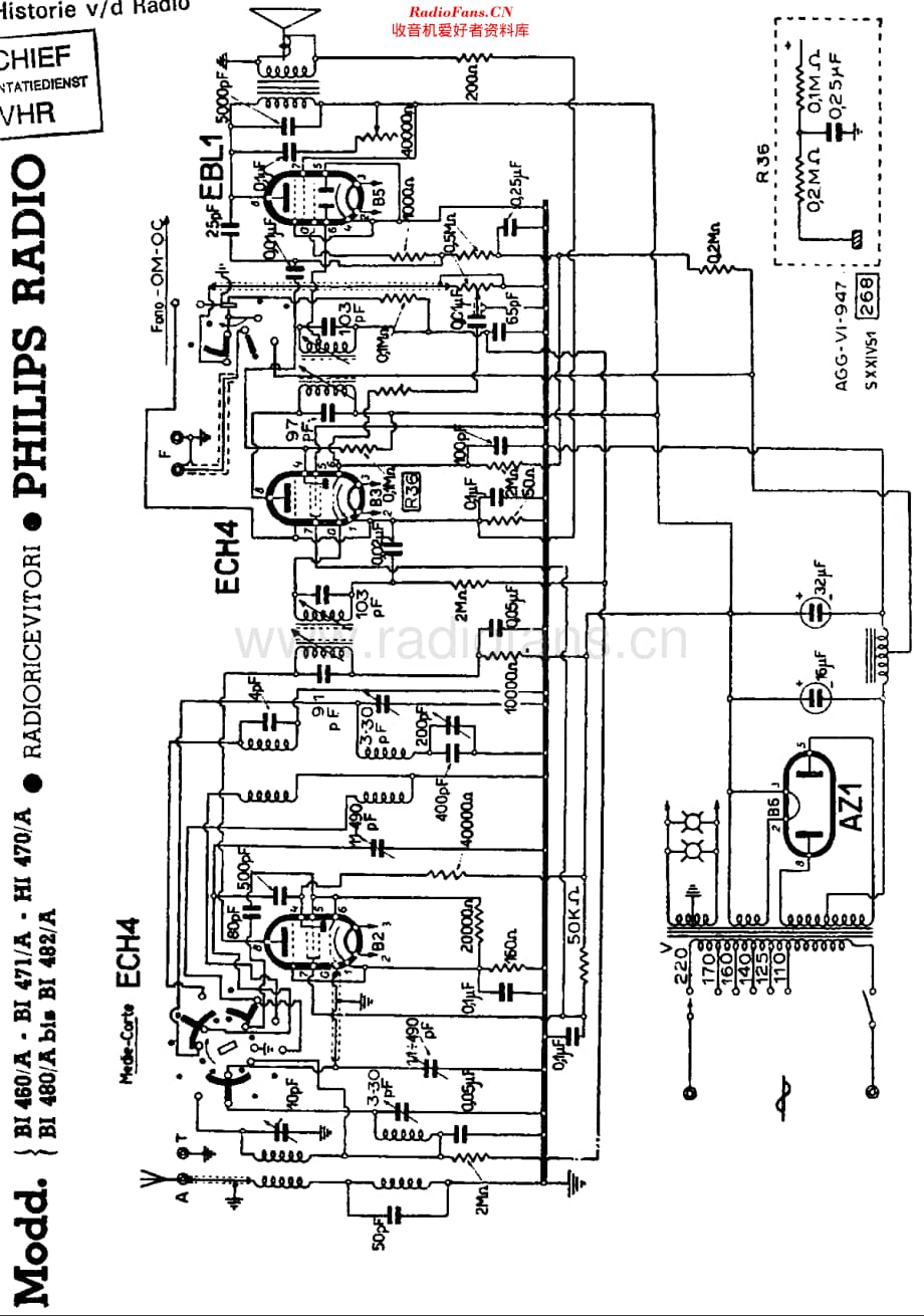 Philips_BI460A 维修电路原理图.pdf_第1页