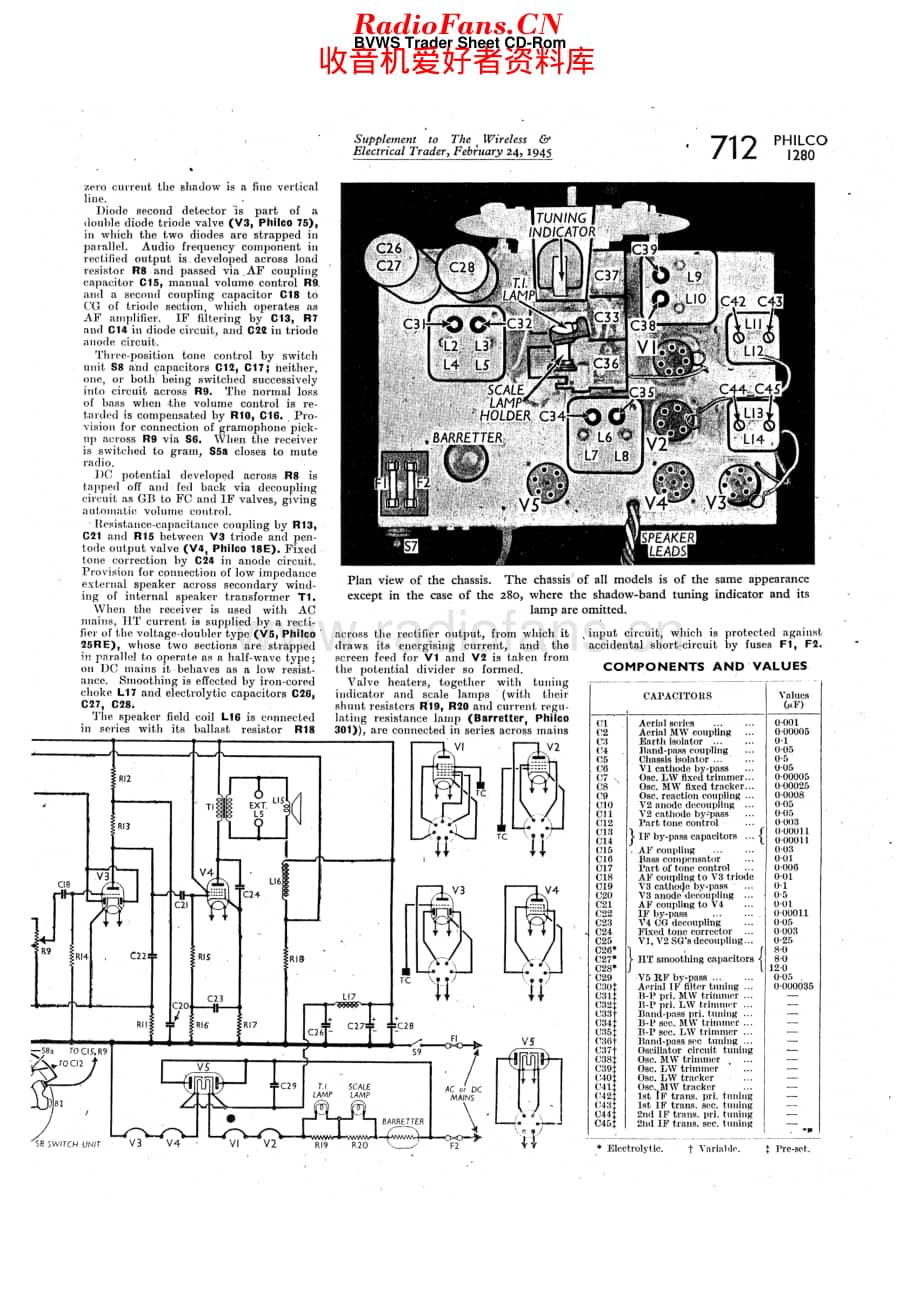 Philco_1280 维修电路原理图.pdf_第2页
