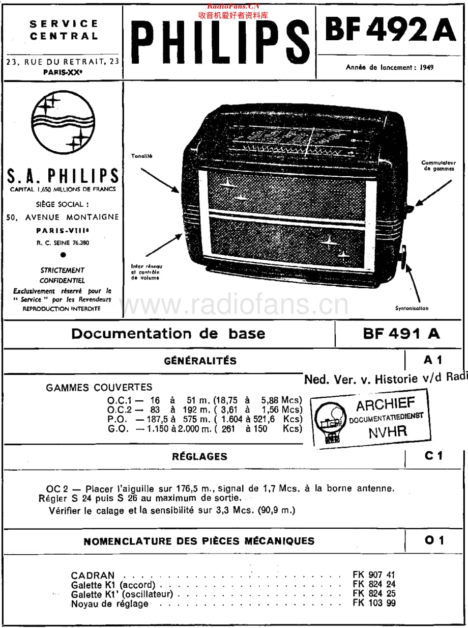 Philips_BF492A 维修电路原理图.pdf_第1页