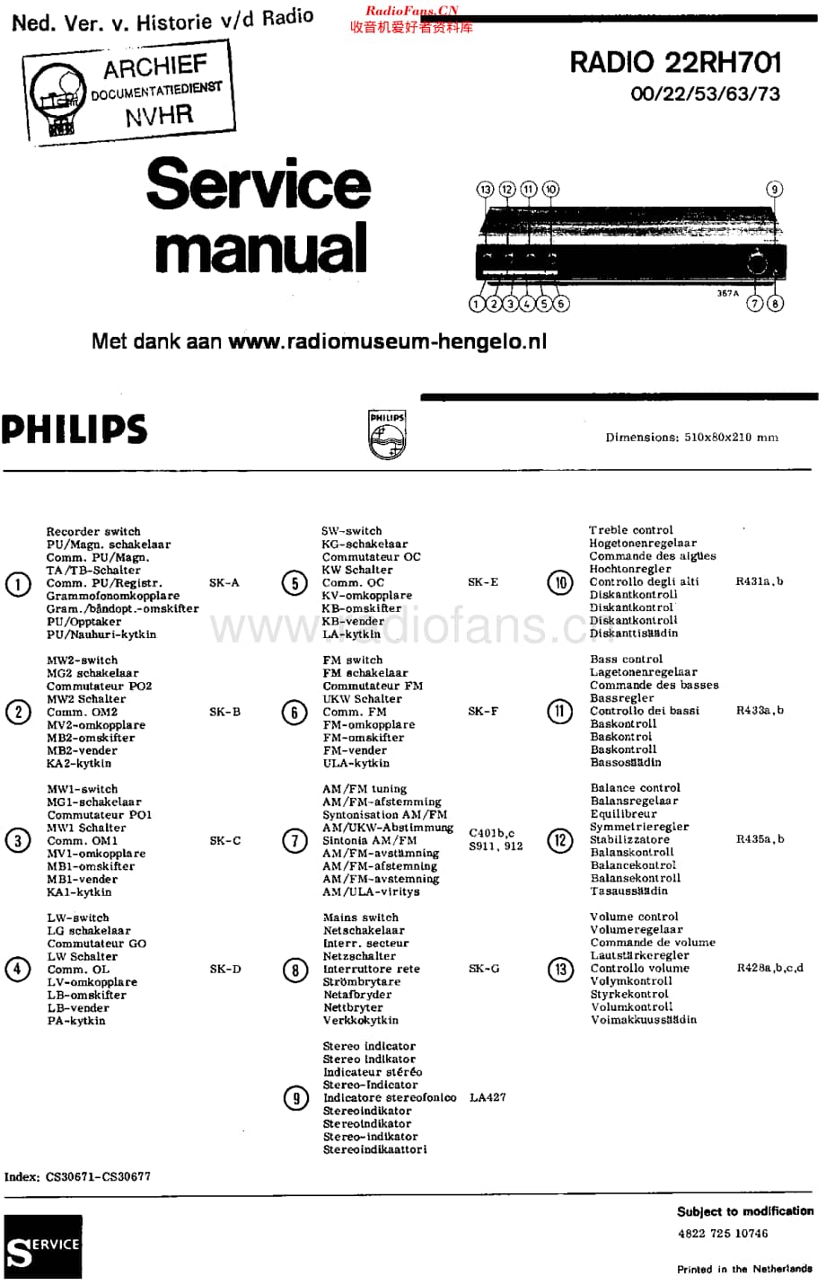 Philips_22RH701 维修电路原理图.pdf_第1页