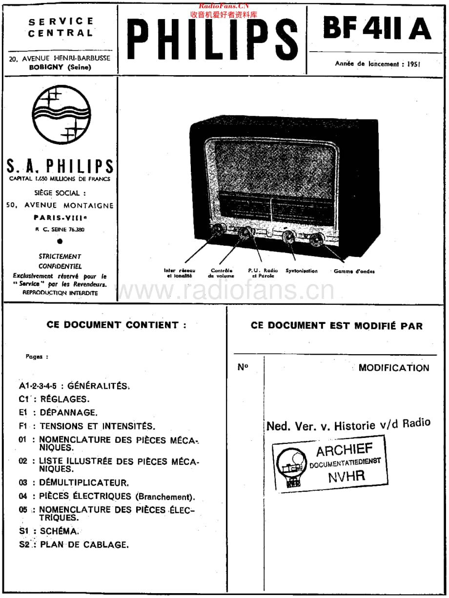 Philips_BF411A 维修电路原理图.pdf_第1页