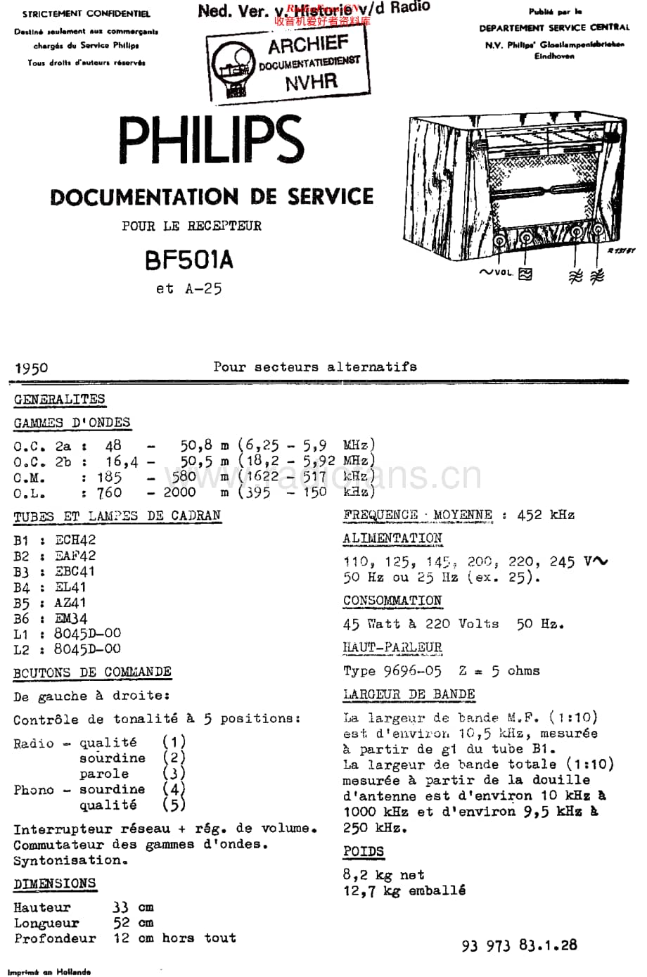 Philips_BF501A 维修电路原理图.pdf_第1页