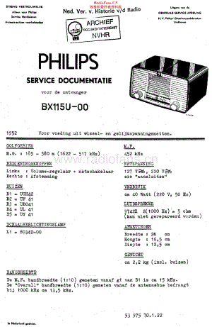 Philips_BX115U 维修电路原理图.pdf