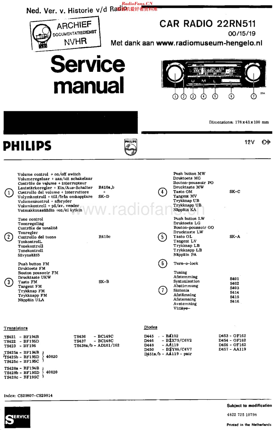 Philips_22RN511 维修电路原理图.pdf_第1页