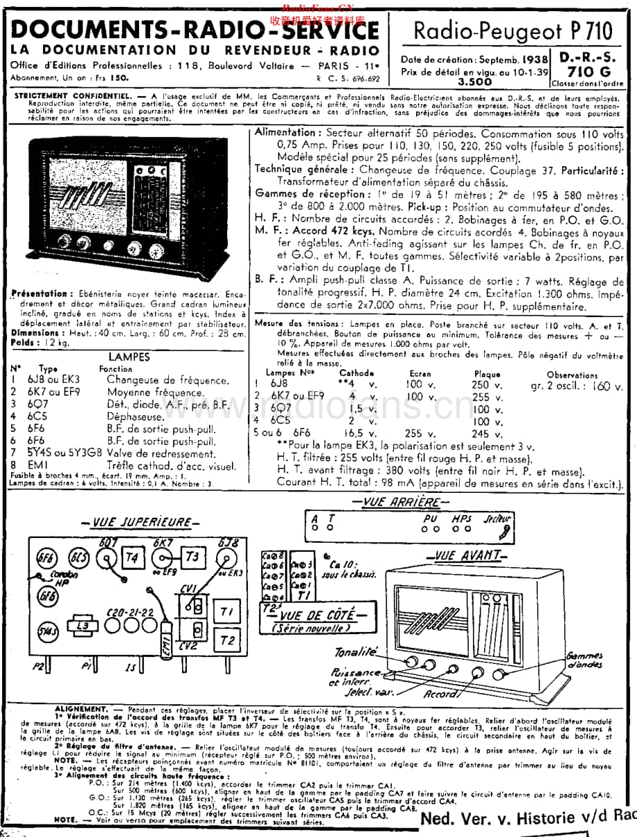 Peugeot_P710 维修电路原理图.pdf_第1页