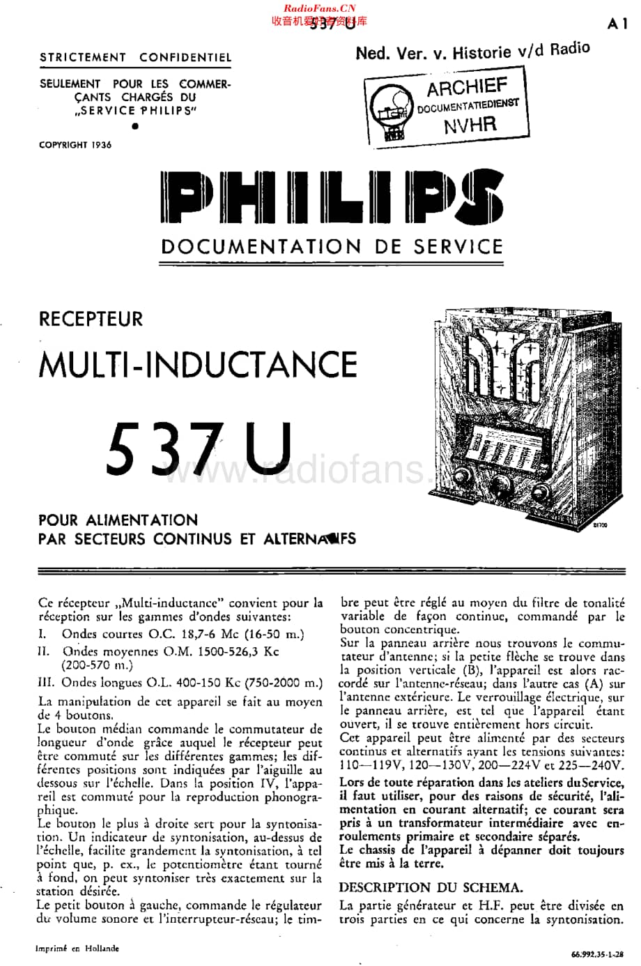 Philips_537U 维修电路原理图.pdf_第1页