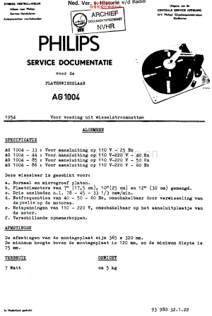 Philips_AG1004 维修电路原理图.pdf
