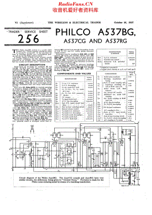 Philco_A537BG 维修电路原理图.pdf