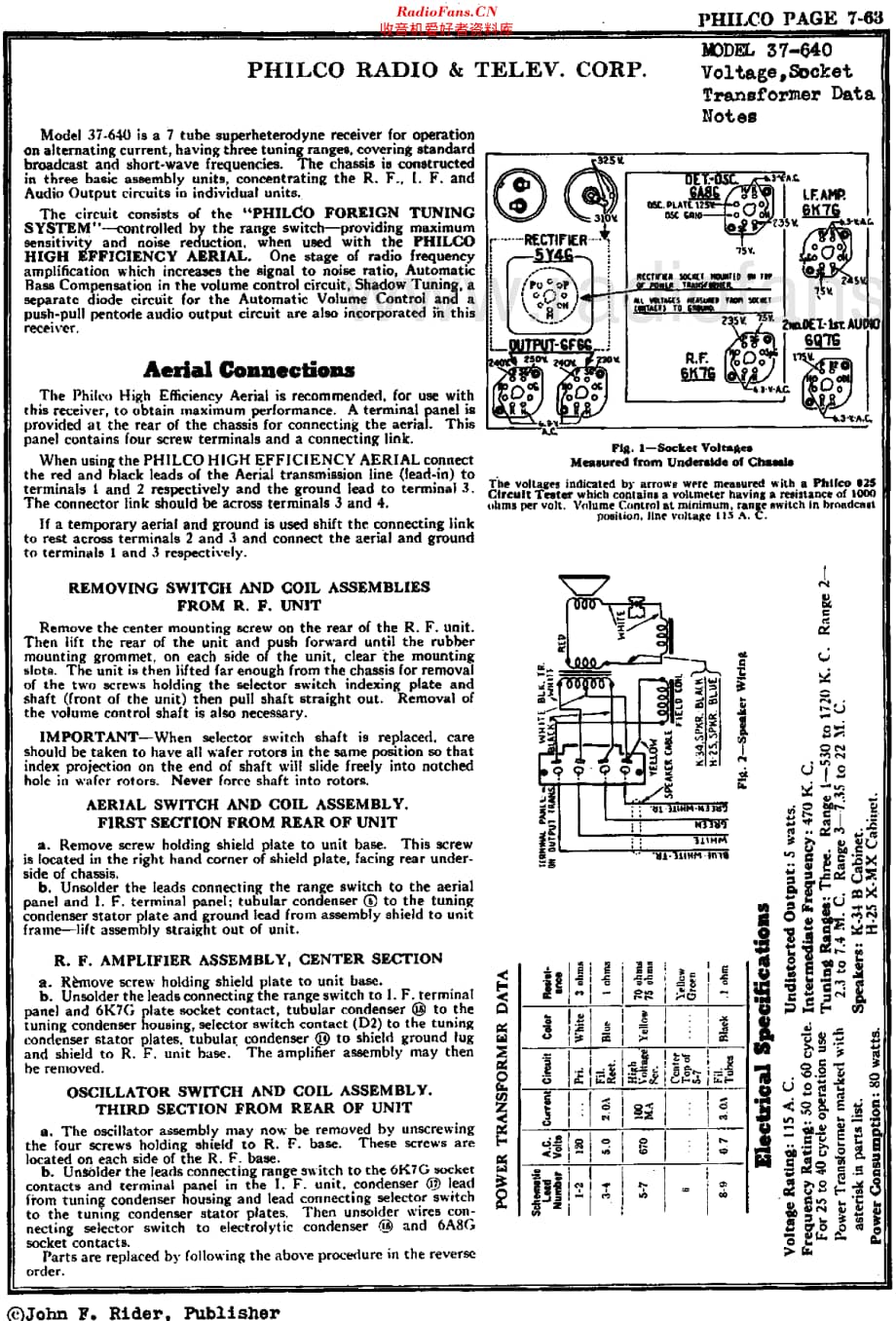 Philco_37-640 维修电路原理图.pdf_第3页