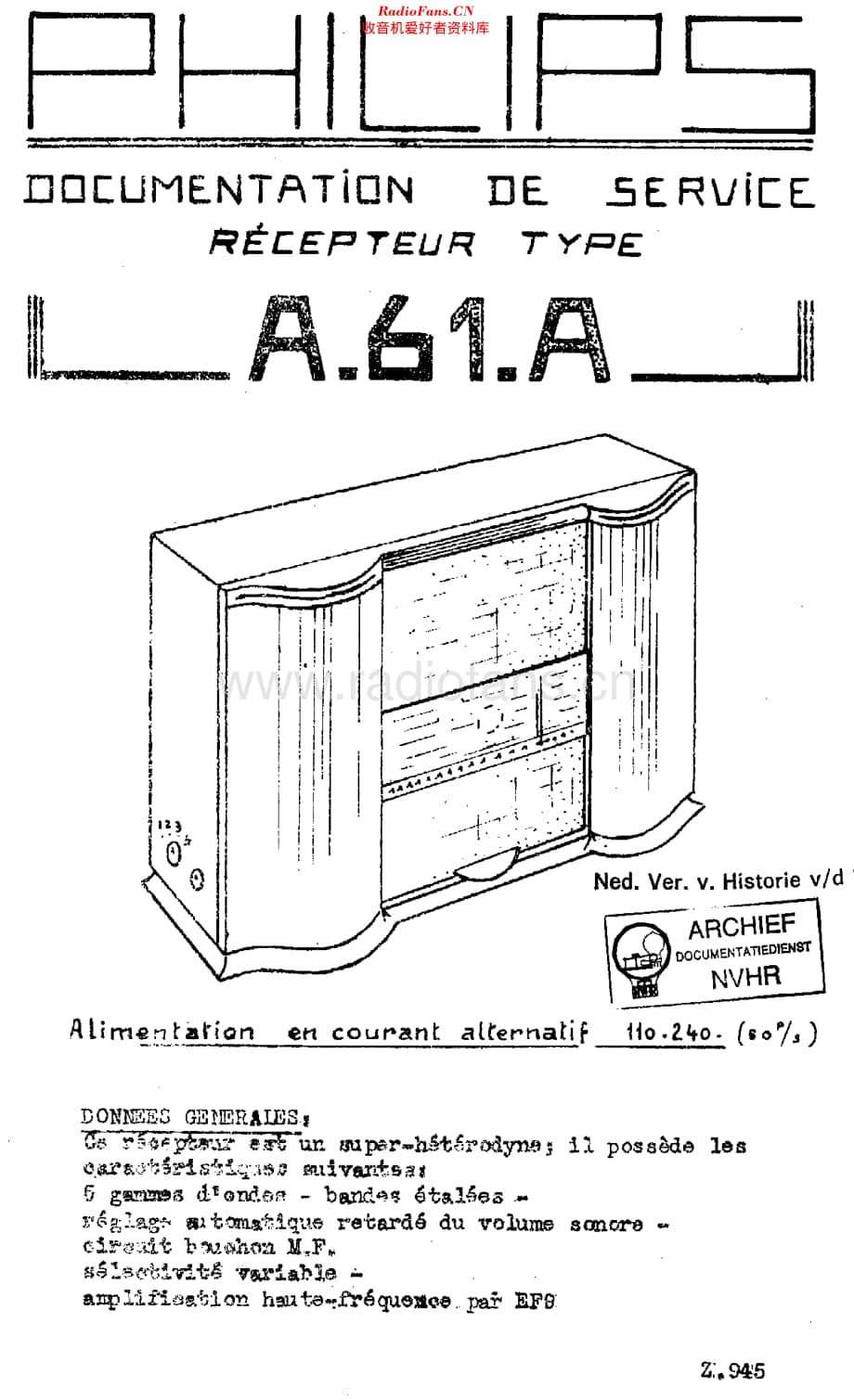 Philips_A61A 维修电路原理图.pdf_第1页