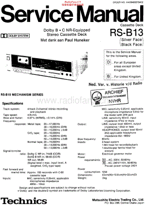 Panasonic_RSB13 维修电路原理图.pdf