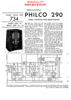 Philco_290 维修电路原理图.pdf