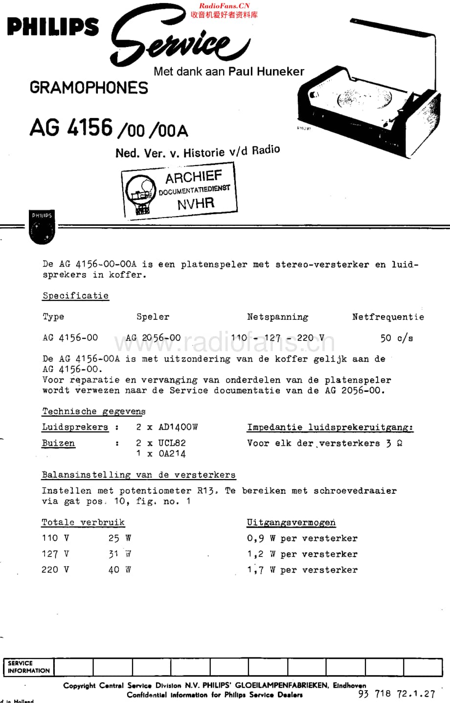 Philips_AG4156 维修电路原理图.pdf_第1页