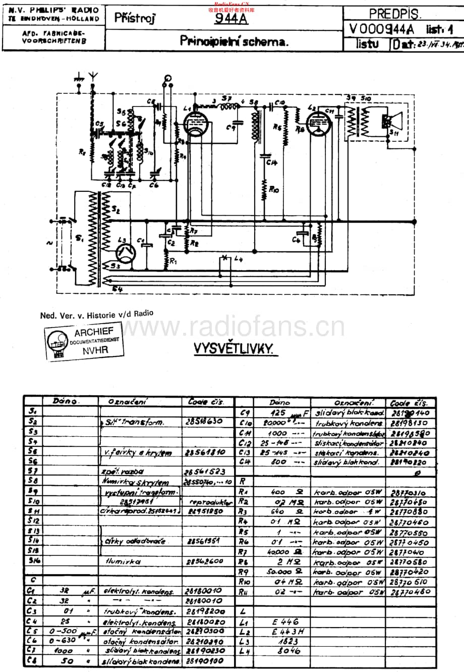 Philips_944A 维修电路原理图.pdf_第1页