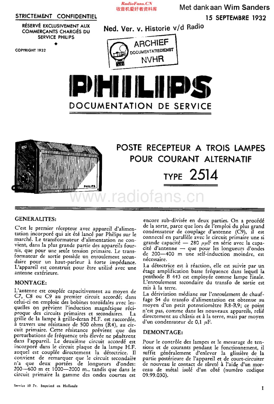 Philips_2514 维修电路原理图.pdf_第1页