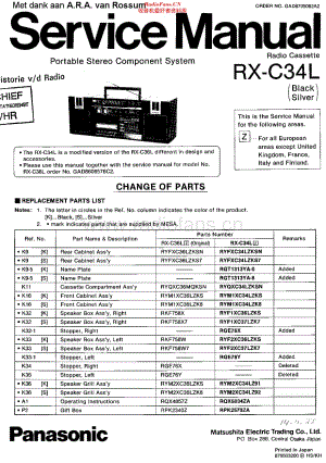 Panasonic_RXC34L 维修电路原理图.pdf