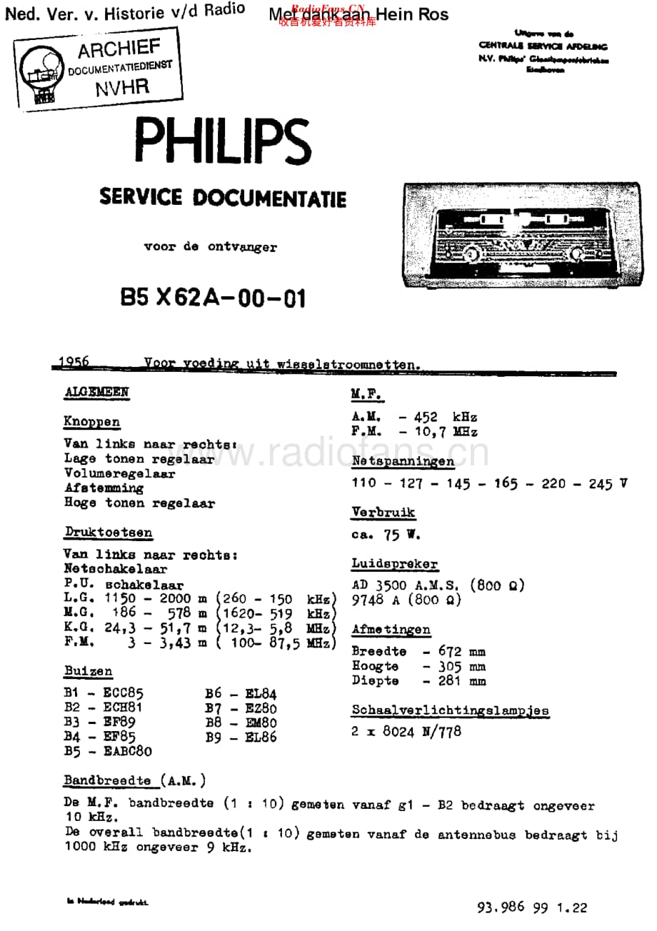 Philips_B5X62A 维修电路原理图.pdf_第1页